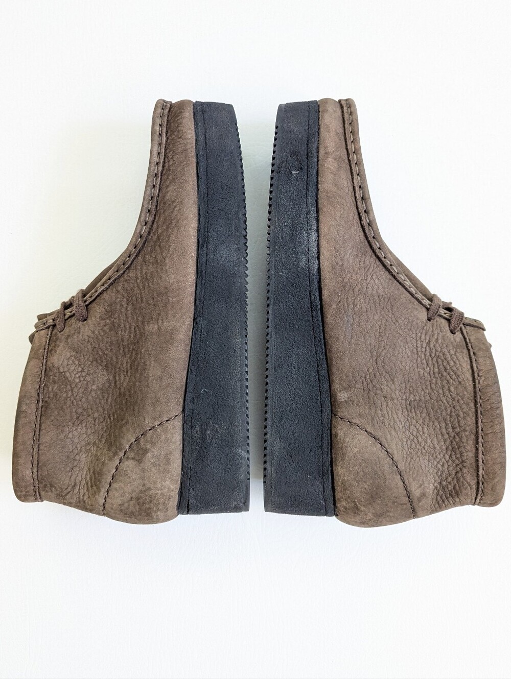 Clarks Originals Wallabees Boots Women's Size 10 Brown Pebbled Leather - Picture 4 of 9